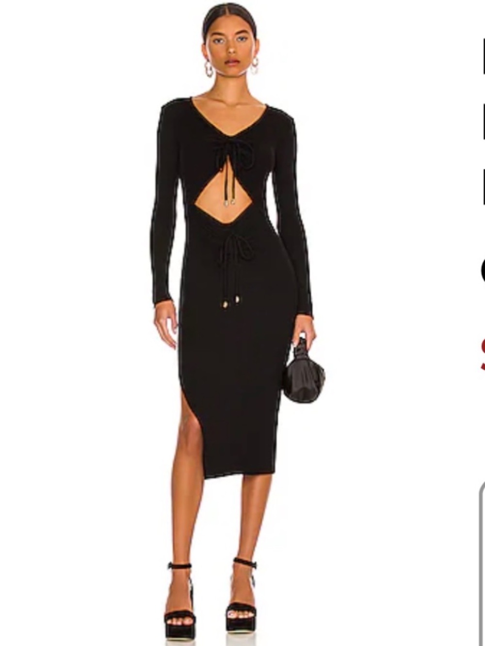 More To Come Midi Dress knitted with cutout front size xs
